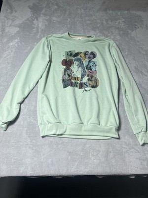 Taylor Swift Eras Tour Bradshaw Blanks Green Pullover Sweatshirt Womens Size M