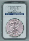 2011 U.S. SILVER AMERICAN EAGLE - KM#273 - 25TH ANNIVERSARY - NGC - MS69
