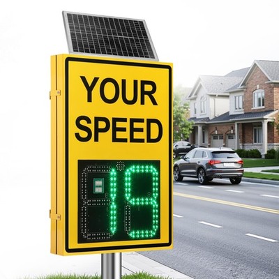 Speed Display Radar Traffic Sign, Solar Powered Radar Feedback Sign with Remote