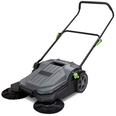 #ad Walk behind Hand Push Floor Sweeper 25.6quot; Width 5 Gallon Waste Container $86.99