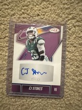 football card CJ stokes sage rb on card autograph authenticity 2025
