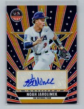 2026 Panini Prizm Stars & Stripes Noah Jarolimek Gold Autograph Auto 09/10
