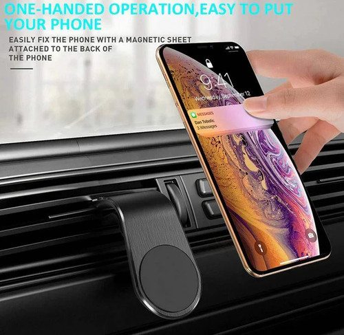 Magnetic Car Phone Holder Stand For Mobile Phone Magnet Mount Accessories Black