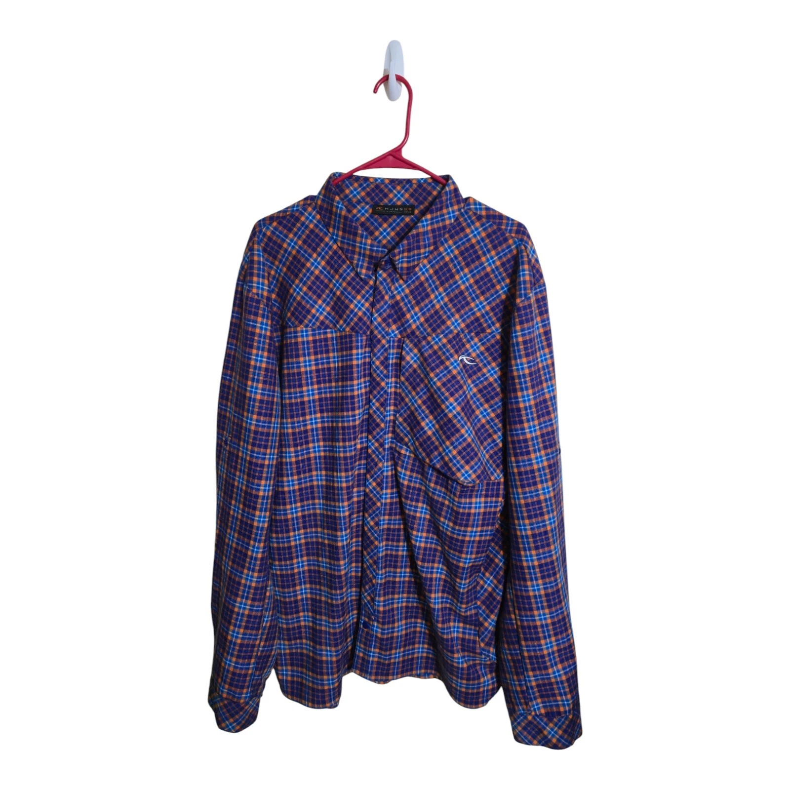Kjus Shirt Men 58 Multicolor FRX Plaid Western Work Camping Outdoors Gorpcore
