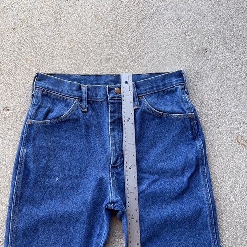 Vintage Wrangler Jeans Mens 28x30 Blue 936 Slim Straight Fit Denim Pants Western - Picture 10 of 14