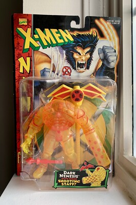 X-MEN NINJA FORCE DARK NEMESIS WITH SPEAR SHOOTING STAFF Vintage