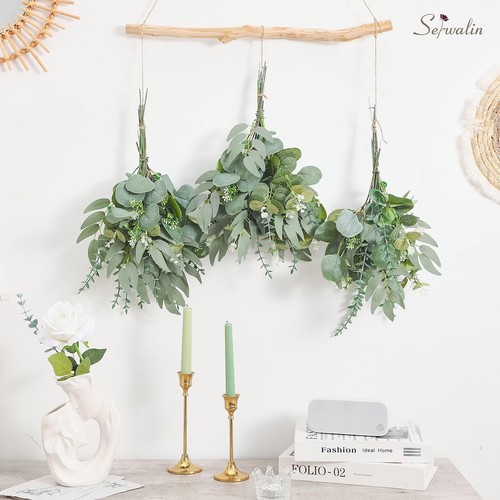 100pcs Artificial Mixed Eucalyptus Leaves Stems Bulk 4Kinds Silver Dollar Euc... - Picture 6 of 8