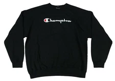 Champion Men's Big & Tall Black Crew Neck Sweatshirt