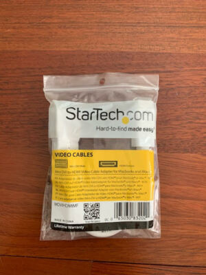 StarTech 0.6FT Macbook and iMac Mini-DVI to HDMI Video Adapter Cable - White