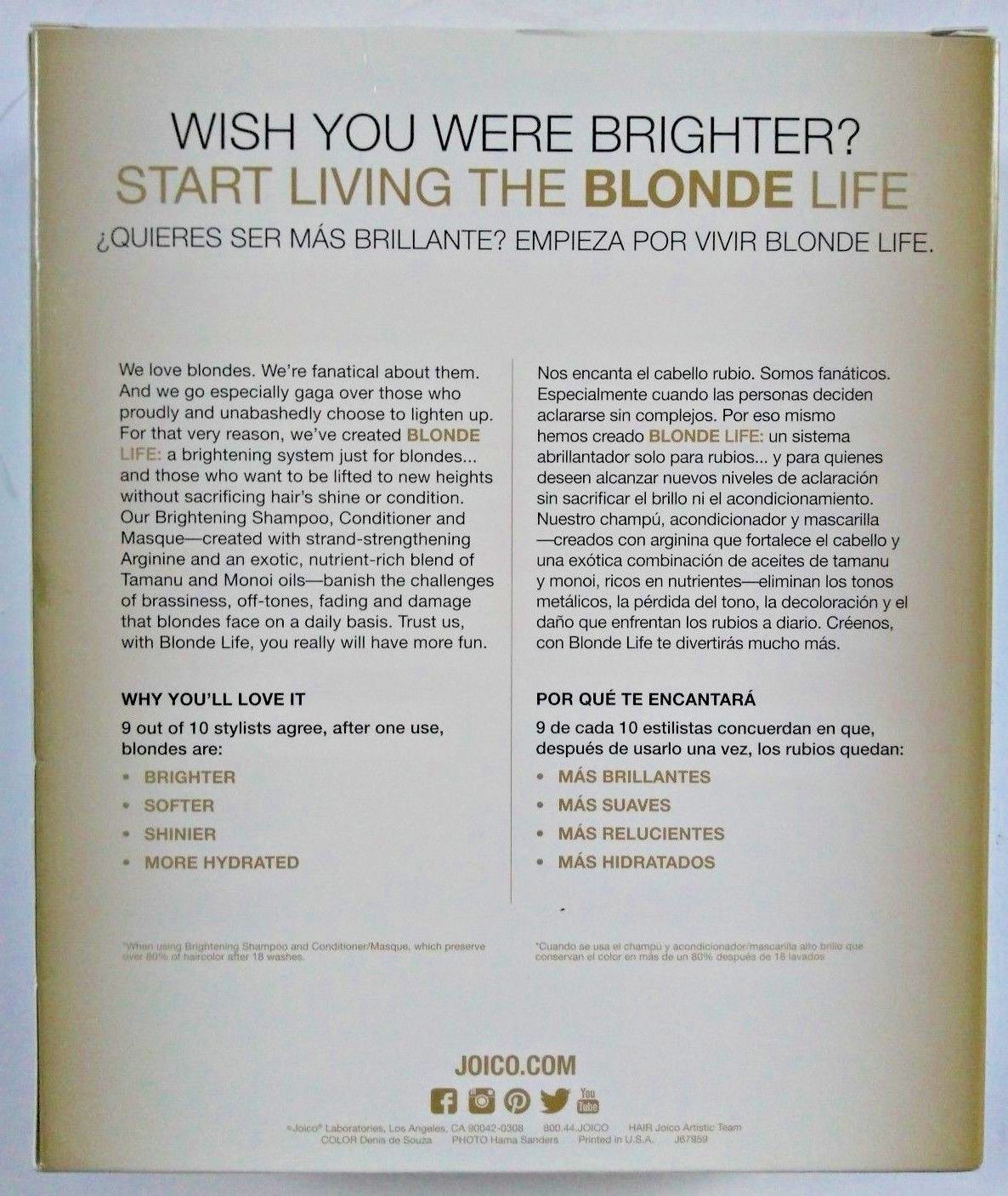 Joico Blonde Life Brightening Shampoo Conditioner Duo