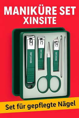 Maniküre Set 6 tlg Edelstahl Nagelpflege Pediküre Reise Pediküre Box