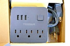 Tessan Power Strip with USB Charger 2-Pack TPM01-US 3 Outlets 3 USB Ports