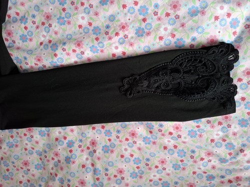 SIZE 2XL = 18/20/22 - BLACK COLD SHOULDER LONG SLEEVE DRESS - Picture 5 of 8
