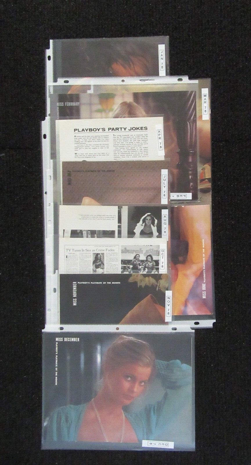 Vtg Playboy Centerfolds 1978 In Sleeves All Different Lot Of 10!!See