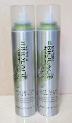 MATRIX BIOLAGE WATERLESS CLEAN & FULL DRY SHAMPOO 3.2 OZ LOT OF 2