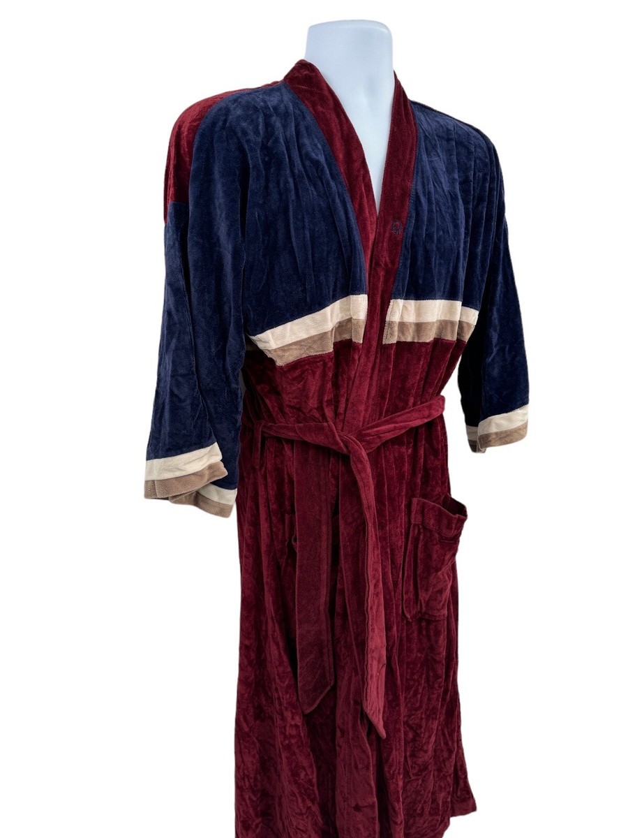 【新品】クリスチャン・ディオール　ガウン Vtg Christian Dior Monsieur Velour Bath Robe Maroon Mens One