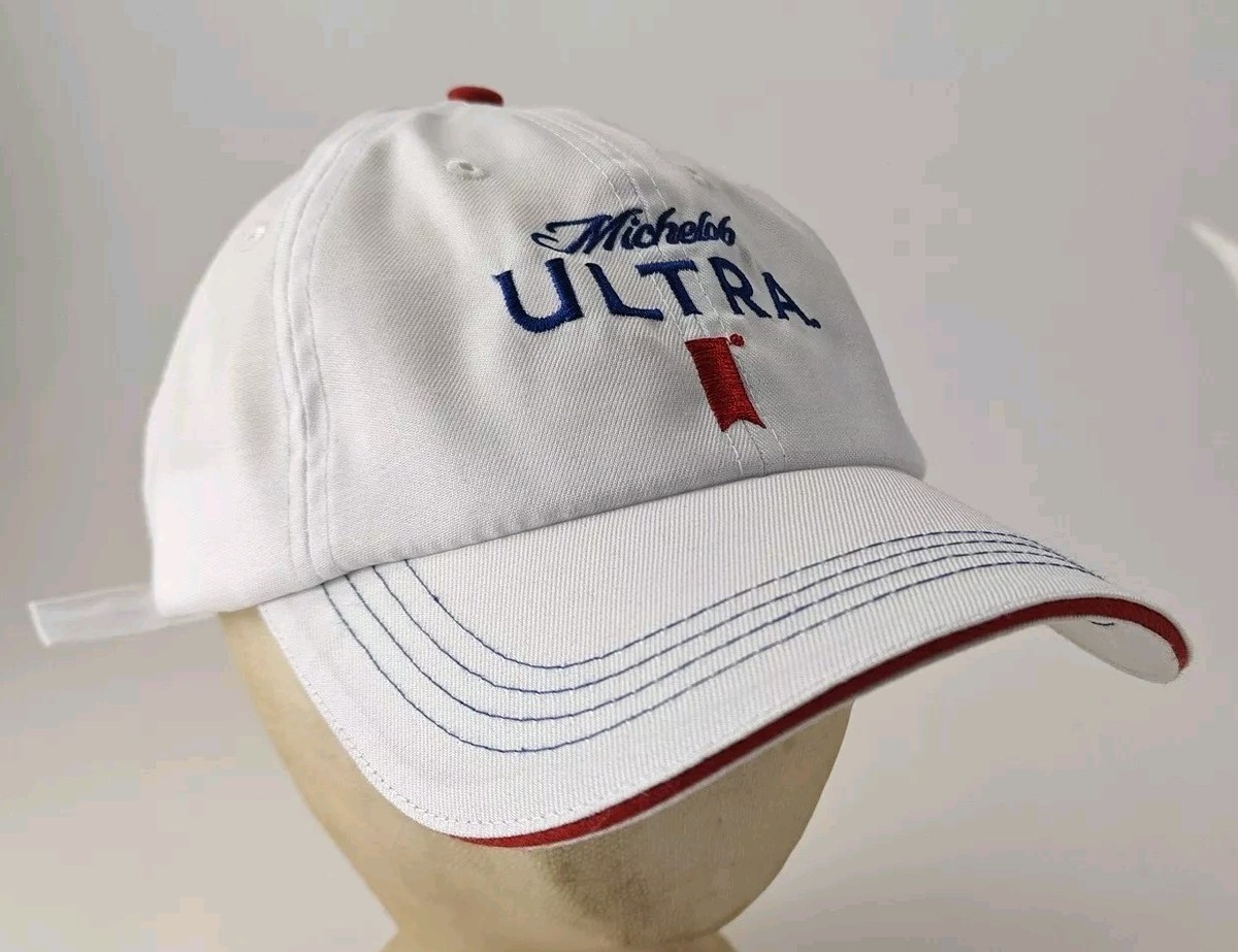 Michelob Ultra Beer White Promo Strapback Hat Cap