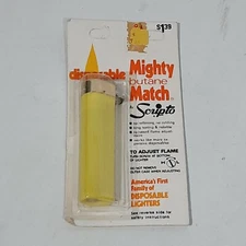 Vintage Scripto Mighty Butane Match disposable lighter  new in package NOS