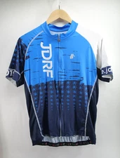 Hincapie JDRF Cycling Jersey Shirt Womens L Blue Short Sleeve Full Zip