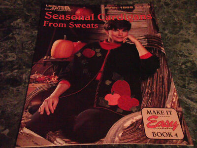 Seasonal Cardigans From Sweats leaflet 1569 Leisure Arts Make it Easy book 4