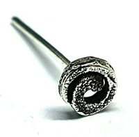 Nasenstecker 925 Silber Oxid Wirbel Wirbel 22G (0,6Mm) Gerade L Biegbar Nasen...