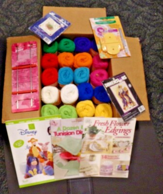 Crochet Kit 20 rolls of Yarn 3 Books Crochet needles and 2 patterns included New