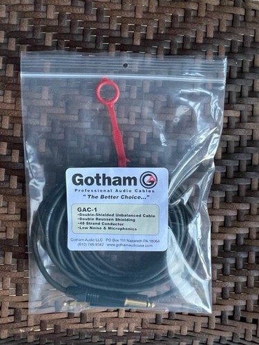 Gotham  GAC-1 Instrument Cable Assembly 10 ft.  Straight BLACK - Picture 1 of 2