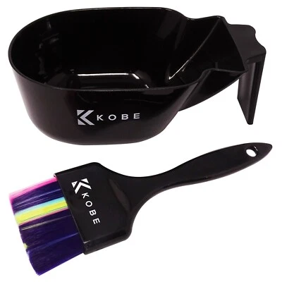 Large Hair Dye Brush & Bowl Set Non Slip Salon Tint Mixing Kit Measuring Bleach