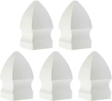 5 PIECES 1 1/2" Vinyl PICKET FENCE POST CAP POINTED Gothic New Orleans Style 1.5