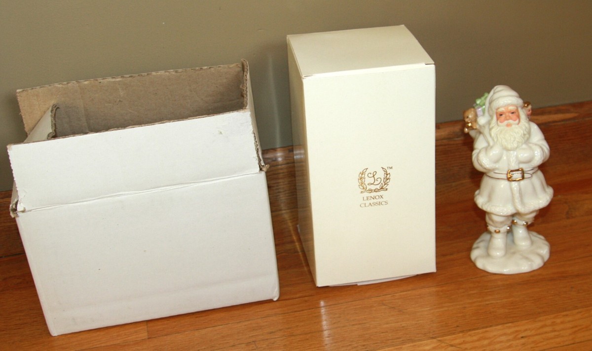 Lenox Classic Santa Claus sack white gold Limited Edition figurine