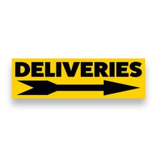 DELIVERIES RIGHT ARROW Vinyl Banner with Optional Sizes (Made in the USA)