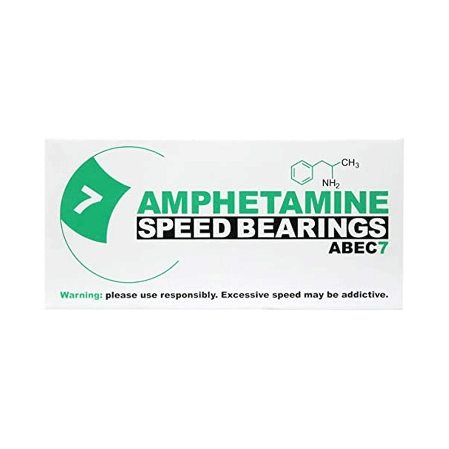 Amphetamine Skateboard Longboard Speed Bearings Set of 8 Pre-Lubricated Abec 7