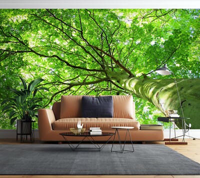 3D Green Branch ZHUA785 Wallpaper Wall Murals Removable Self-adhesive Ann