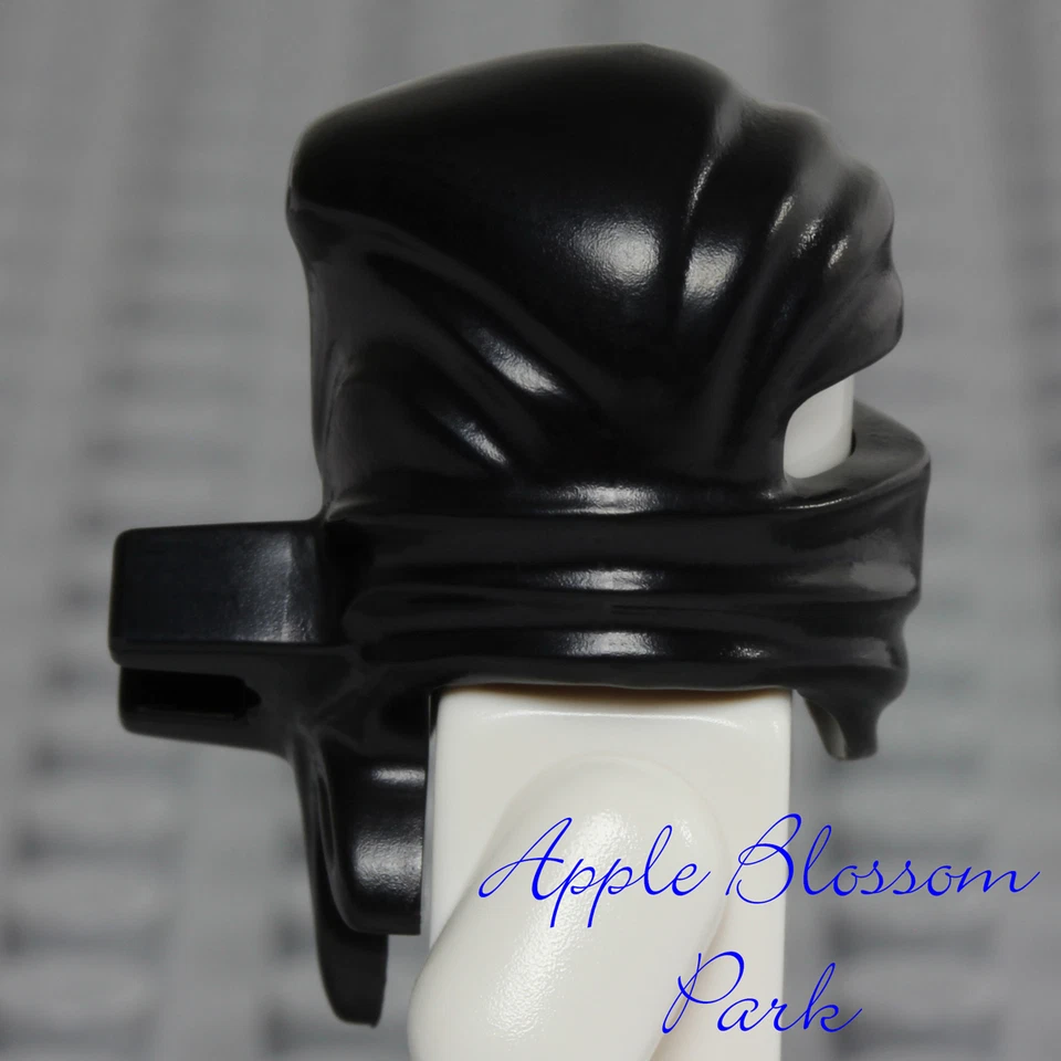 NUEVO Lego Ninjago Ninja ENVOLTURA PARA LA CABEZA NEGRA - Cole Boy Minifigura Envoltura para la cabeza Capucha Sombrero Equipo Foto 4 de 4