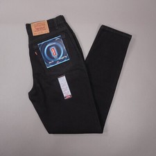 NEW Vintage 90s Levis 512 Slim Tapered Womens 13 L Black Jeans 30X33.5 Made USA