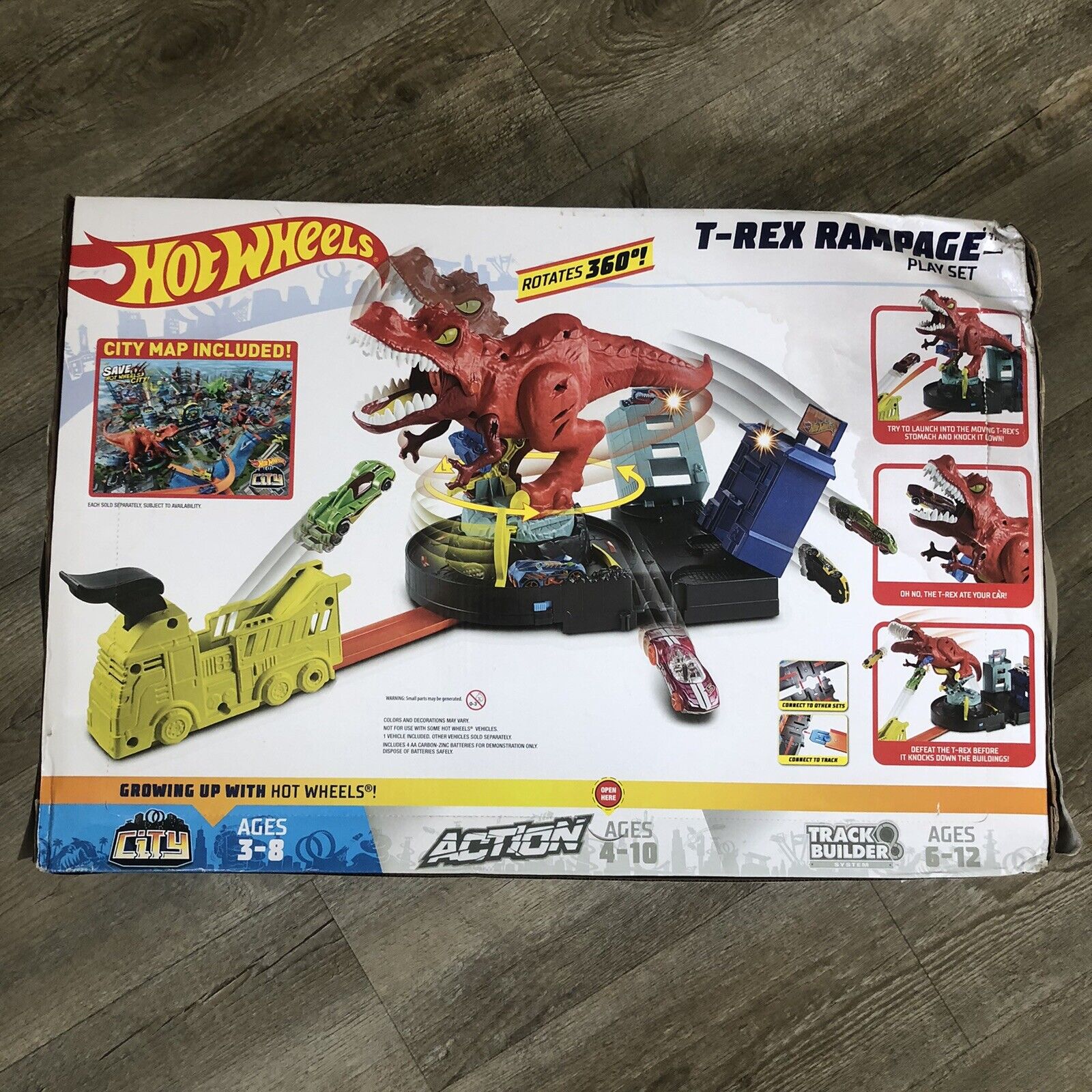  Hot Wheels T-Rex Rampage Track Set, Works City Sets, Toys for  Boys Ages 5 to 10 : Toys & Games