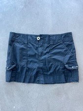 y2k old navy black low waist cargo mini skirt