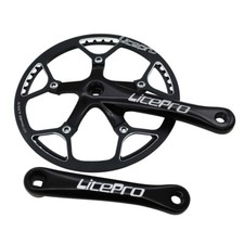 Guarnitura bici alluminio BCD 130mm foro quadrato pieghevole pedivelle e corona bici