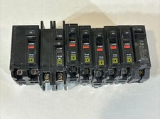 LOT OF 8 Circuit Breakers 30A VARIETY 2-Pole 1-Pole Square D 10kA GE