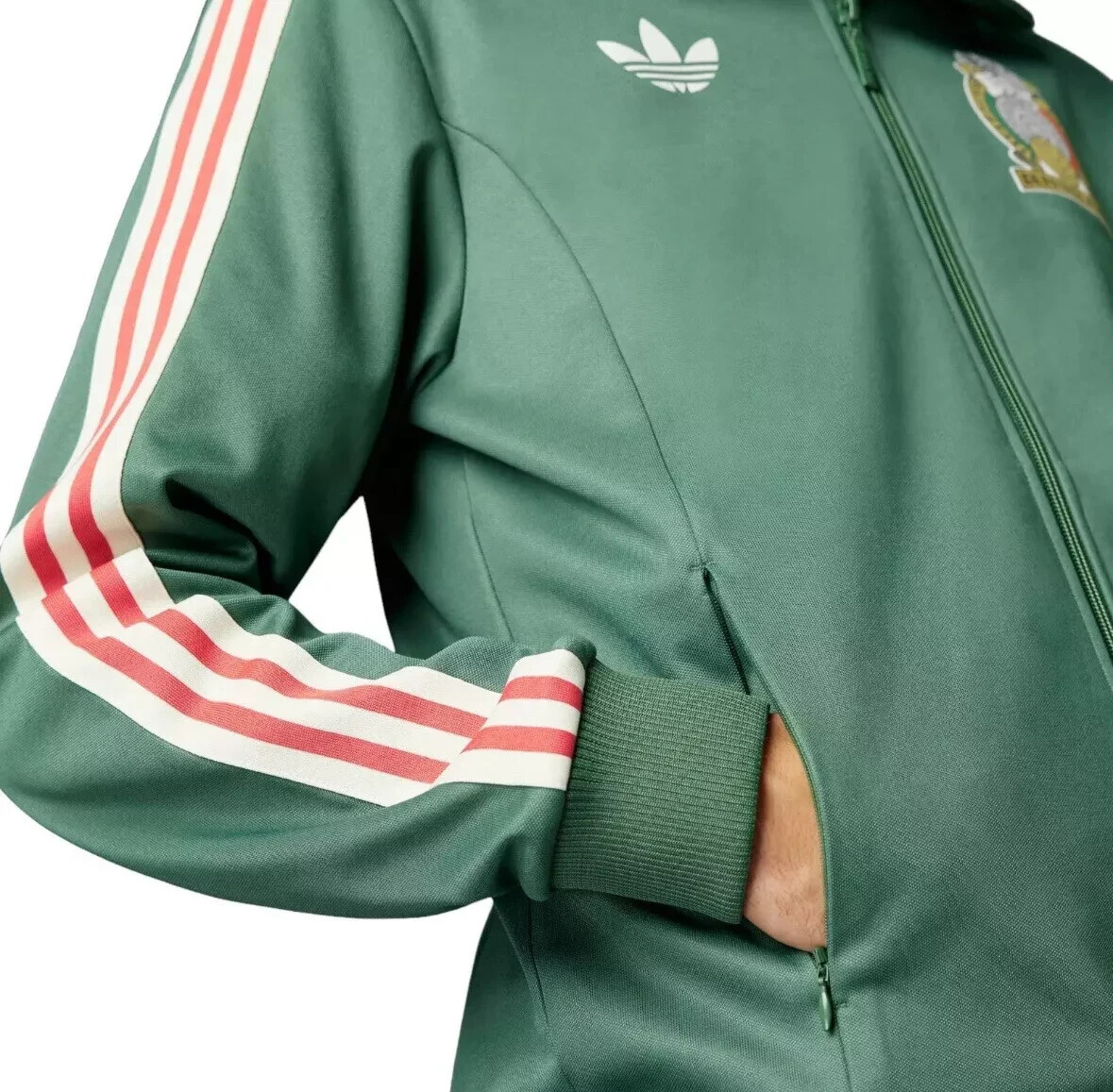 トップス adidas Mexico Beckenbauer Track Top adidas Men's FMF Mexico Beckenbauer Soccer Track Top