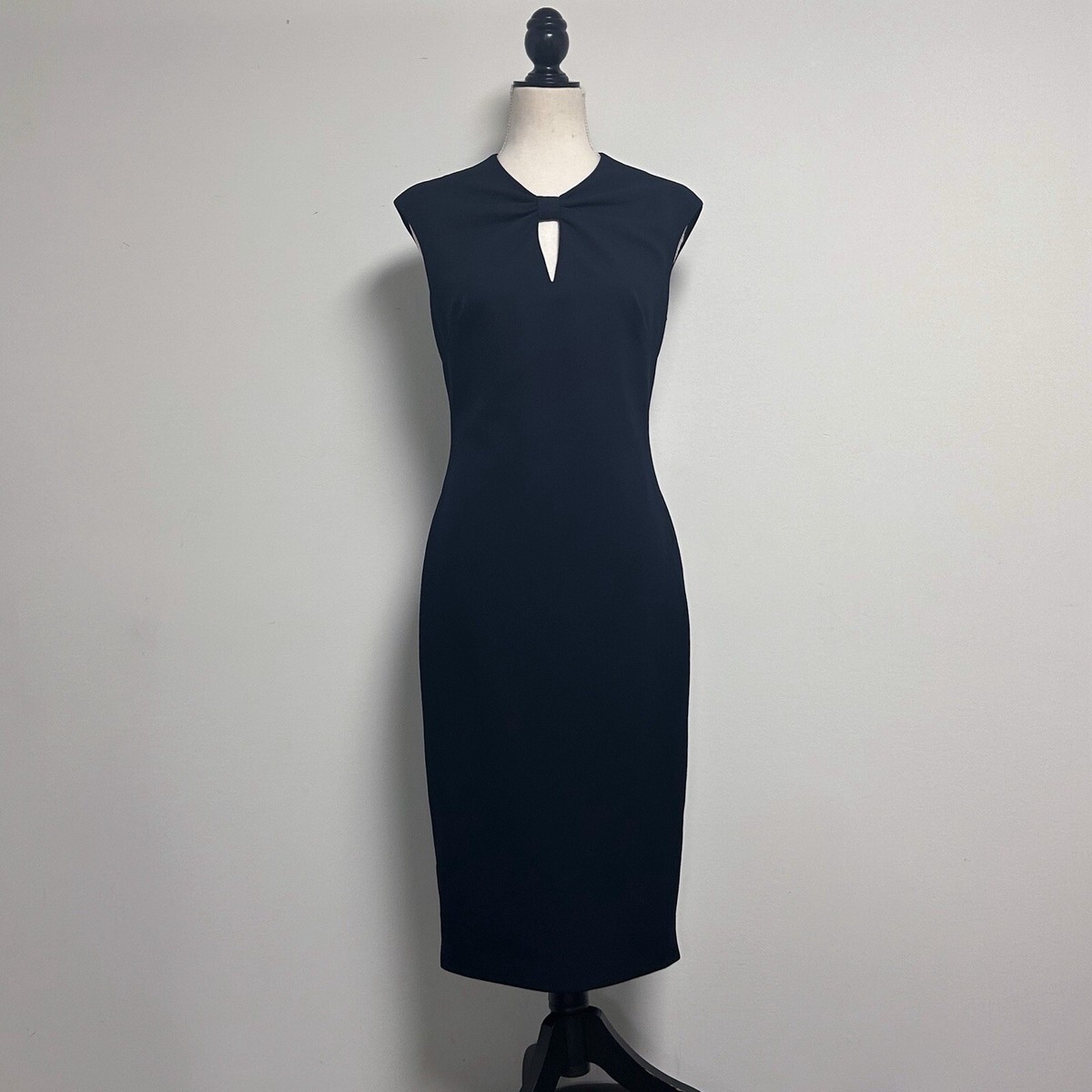 Ted Baker London Navy Blue Sleeveless Kezzia Keyhole Midi Sheath Dress 2 US 6 | eBay Ted Baker London Navy Blue Sleeveless Kezzia Keyhole Midi Sheath Dress 2 US 6 | eBay