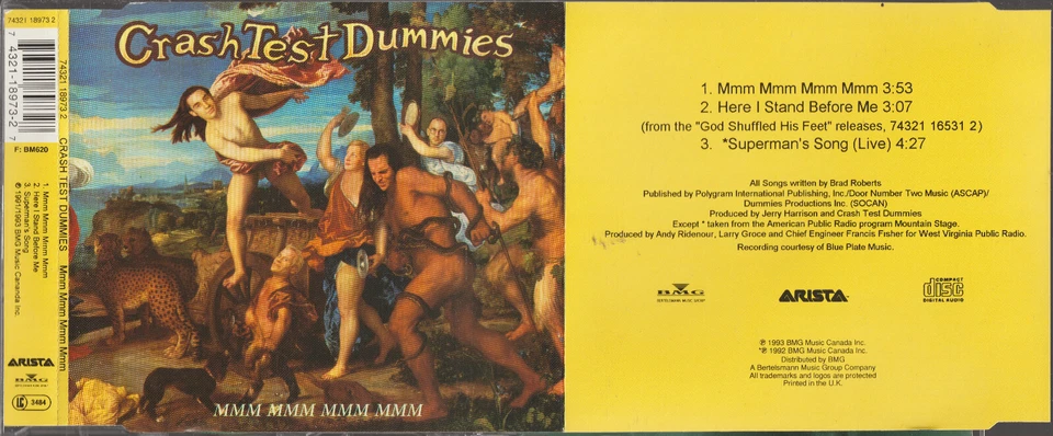 Crash Test Dummies - Mmm mmm mmm mmm (1993) [3 Track Maxi CD] - Bild 1 von 1