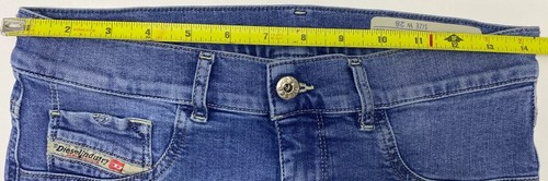 DIESEL Jean Shorts W28 Blue Super Slim Jegging Low Waist Stretch Livier Ankle - Picture 16 of 20