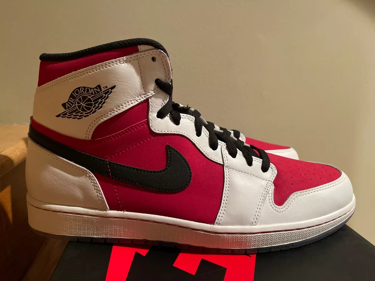 2014 Nike Air Jordan 1 I High Retro OG Carmine Red Black White sz 13