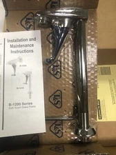 T&S Brass 5GF-8P Glass Filler, 8" Deck Mount Pedestal, 1/2" NPT Male Shank