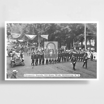 Firemen's Parade Old Home Week Middleburg New York NY - REPRINT