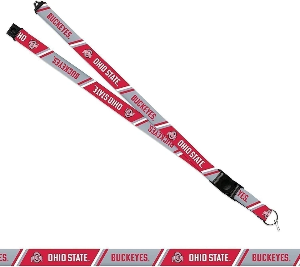 Ohio State University Buckeyes Lanyard Keychain Double Sided Breakaway Safety... - Image 2 of 4