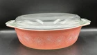 Vintage Pyrex Pink Daisy Casserole #045 With Lid 2.5 Quarts