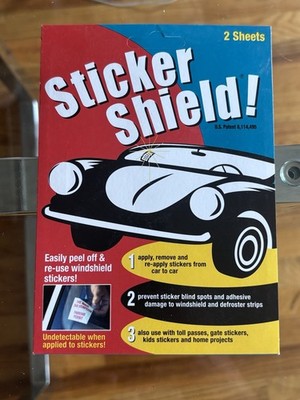 Sticker Shield Windshield Sticker Applicator for Easy Application - 4x6 2 Sheets