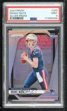 2024 Panini Prizm Rookies Silver Prizm Drake Maye #329 PSA 9 MINT Rookie RC